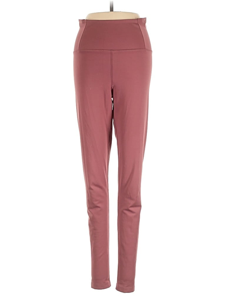 Pre-owned Girlfriend Collective Active Pants In Burgundy