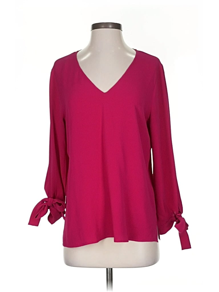 Click to view more detailed imagery on our partner's website Pre-owned Cece 3/4 Sleeve Blouse In Burgundy