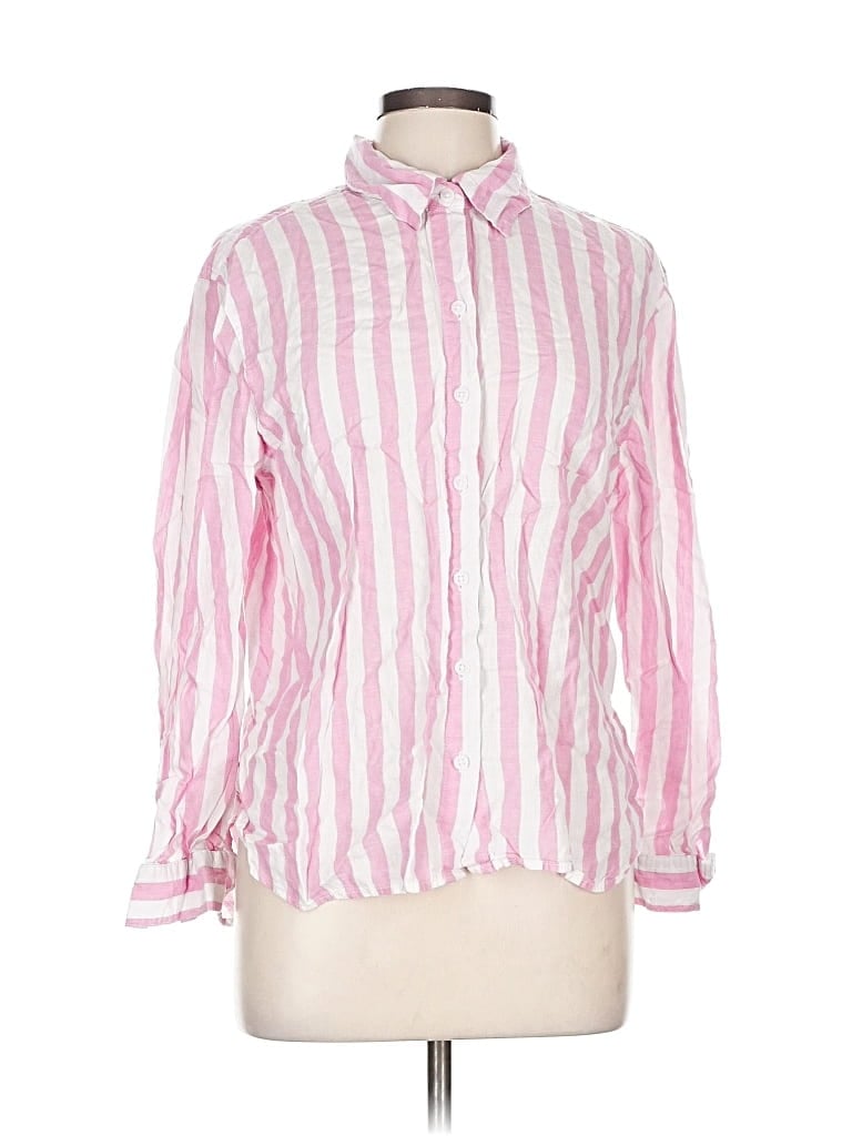 Pre-owned Lola River Long Sleeve Button Down Shirt In Pink