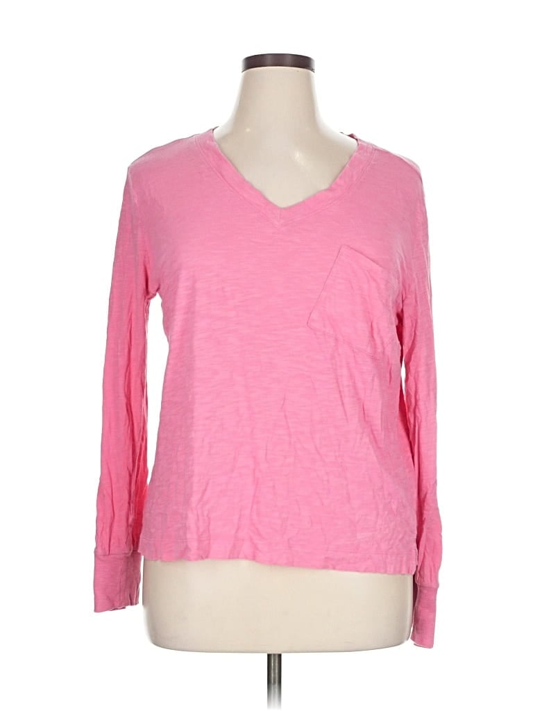 Pre-owned Lou & Grey 3/4 Sleeve T-shirt In Pink