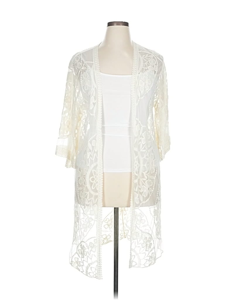 Pre-owned Eyeshadow Kimono In White
