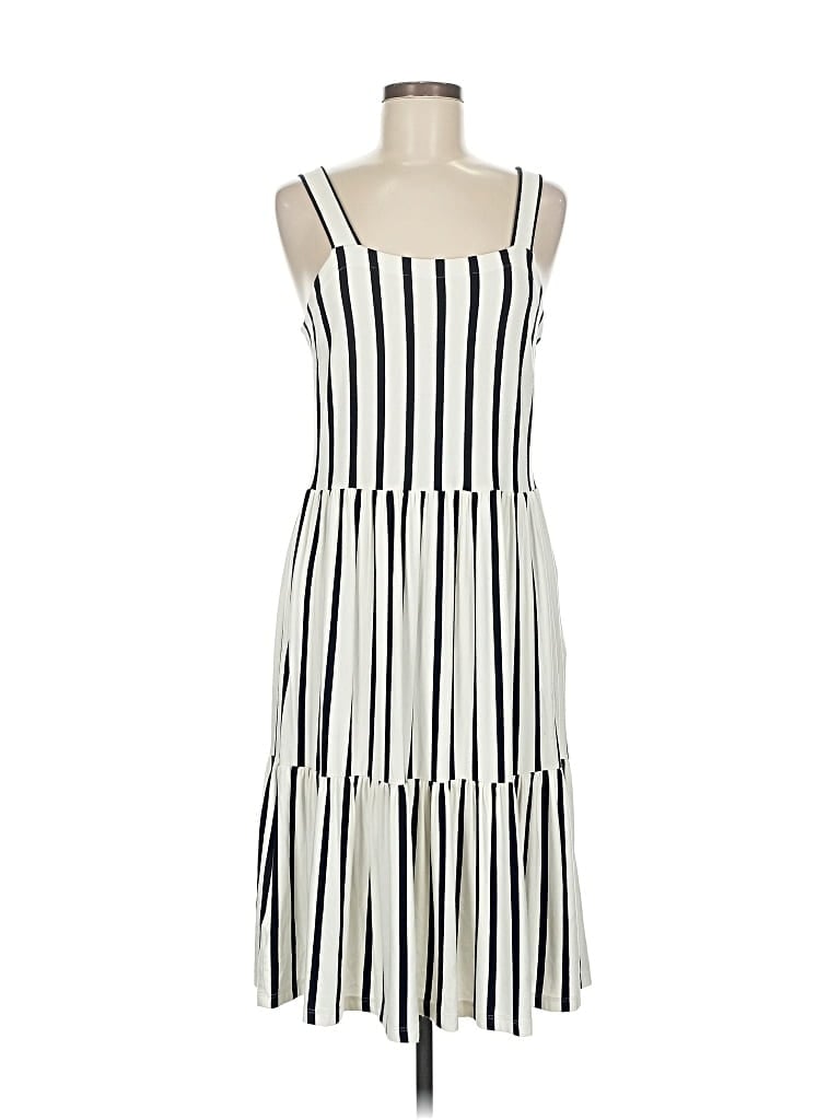 Pre-owned Ann Taylor Loft Casual Dress In White