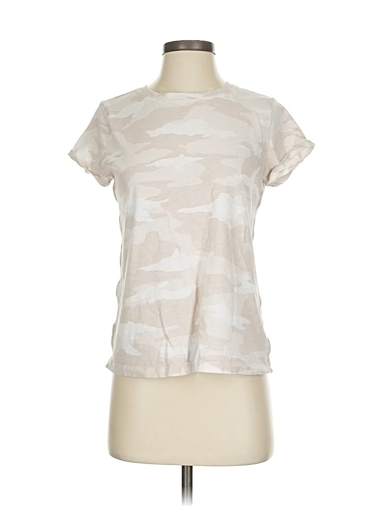 Pre-owned Athleta Short Sleeve T-shirt In White