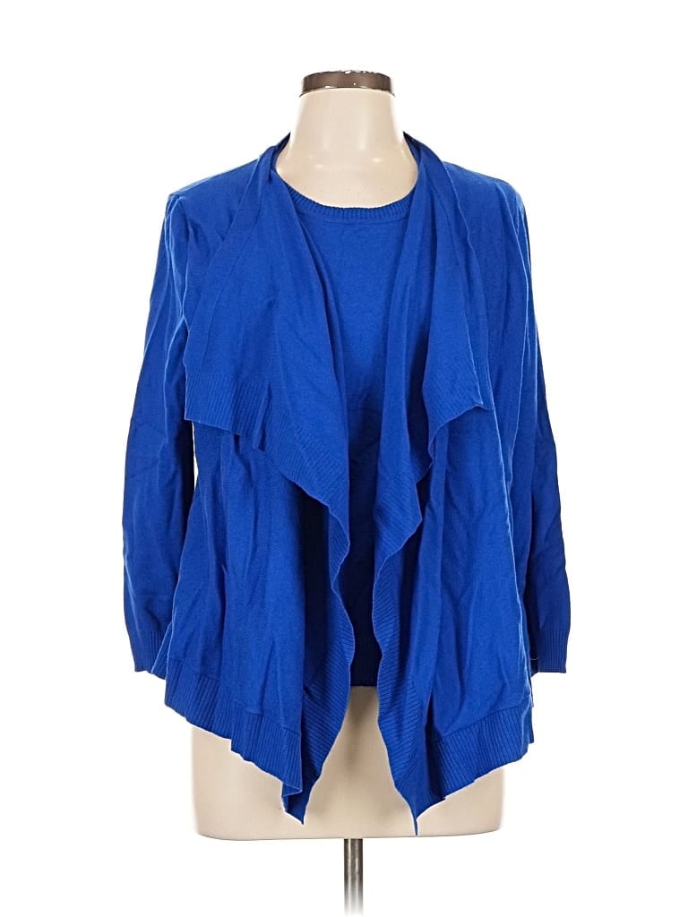 Pre-owned Jones Wear Cardigan Sweater In Blue