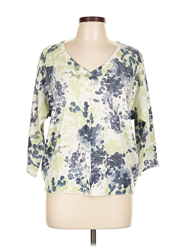 Pre-owned Christopher & Banks Cardigan Sweater In Green