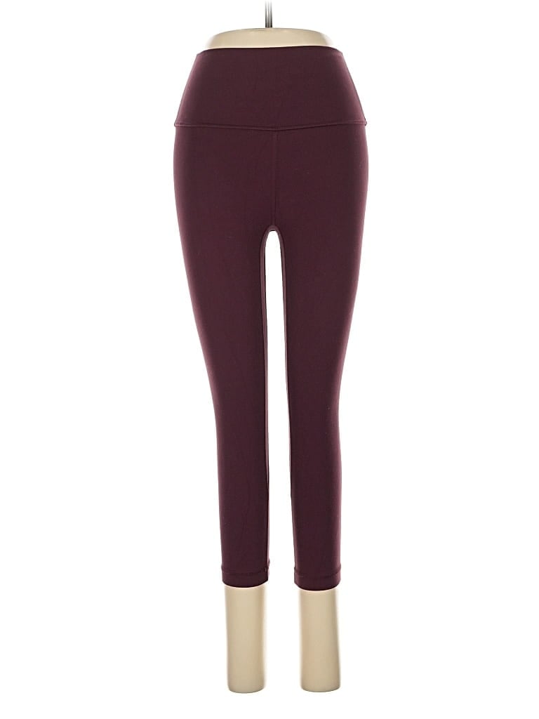 Pre-owned Lululemon Athletica Active Pants In Burgundy