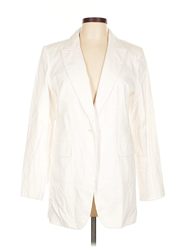 Pre-owned Banana Republic Factory Store Blazer Jacket In White