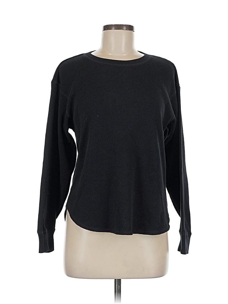 Pre-owned Uniqlo Long Sleeve T-shirt In Black