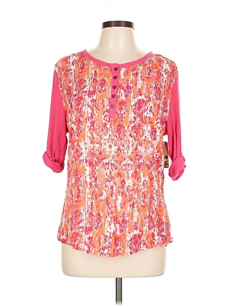 Bit & Bridle 3/4 Sleeve Blouse In Pink