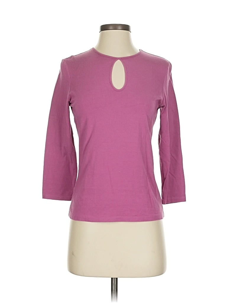 Pre-owned Ann Taylor 3/4 Sleeve T-shirt In Purple