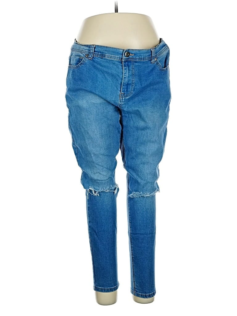 Pre-owned Forever 21 Plus Jeans In Blue