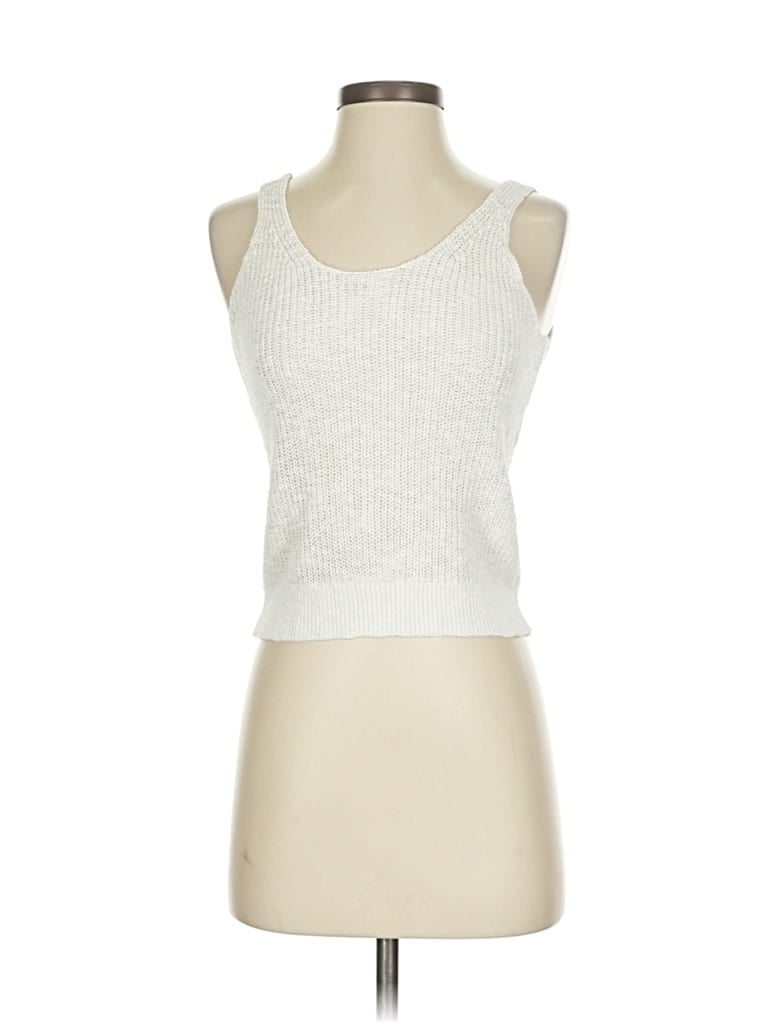 Pre-owned Mng Sweater Vest In White
