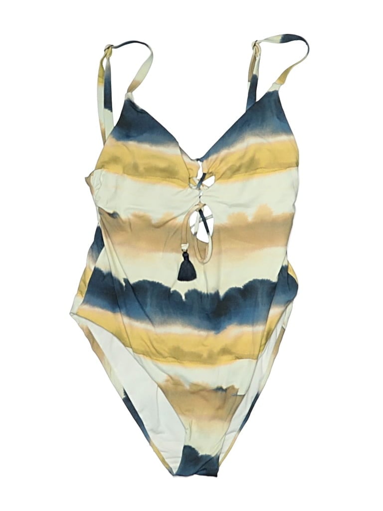 Pre-owned Lucky Brand One Piece Swimsuit In Yellow