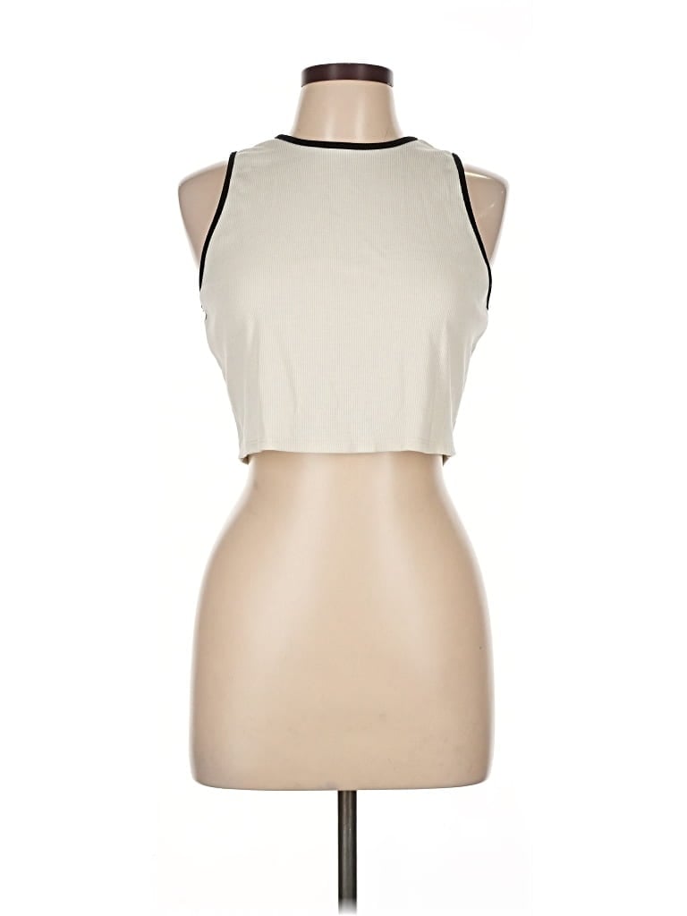 Pre-owned Future Collective Tank Top Tan Halter Neckline Tops In Brown