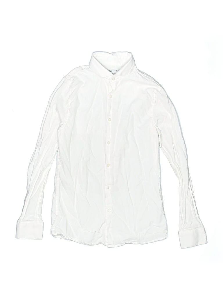 Click to view more detailed imagery on our partner's website Pre-owned Zara Kids' Long Sleeve Button Down Shirt In White