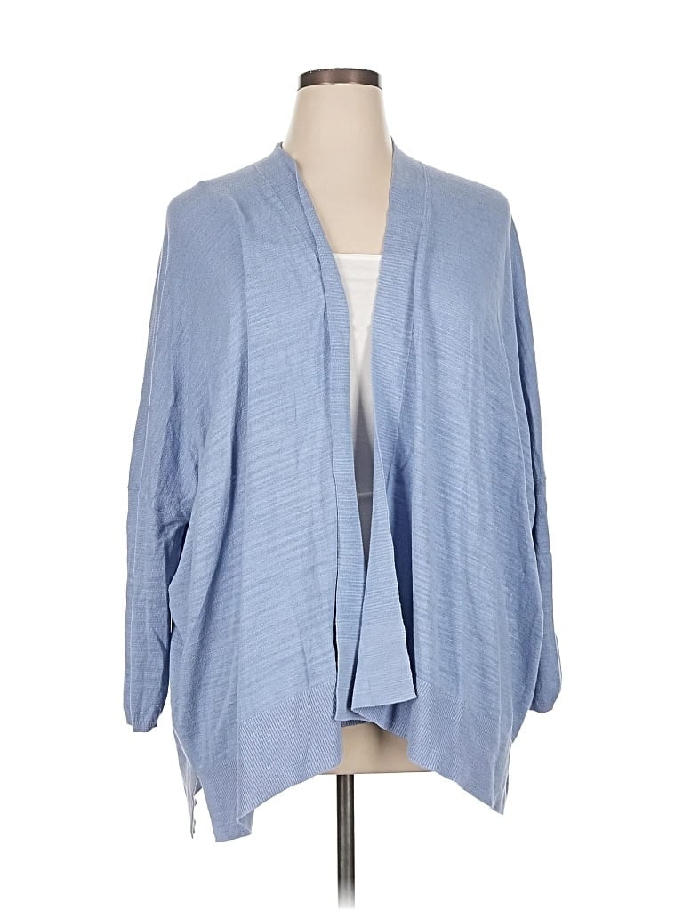 Pre-owned Ann Taylor Loft Cardigan Sweater In Blue