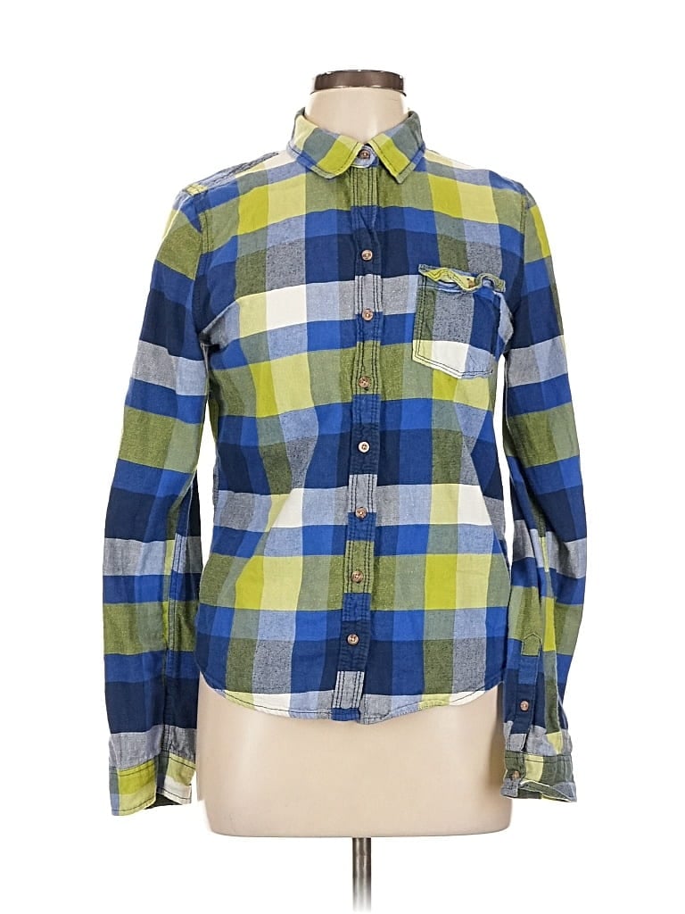 ABERCROMBIE & FITCH Pre-owned Long Sleeve Button Down Shirt In Green