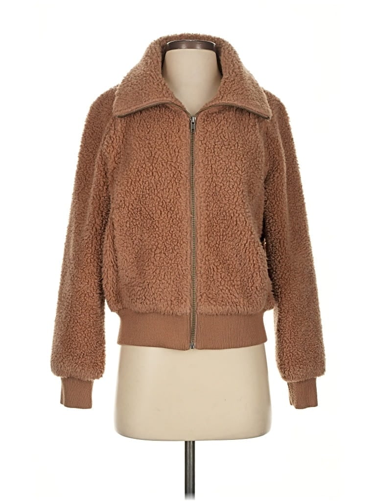 Pre-owned Apiece Apart Faux Fur Jacket In Brown