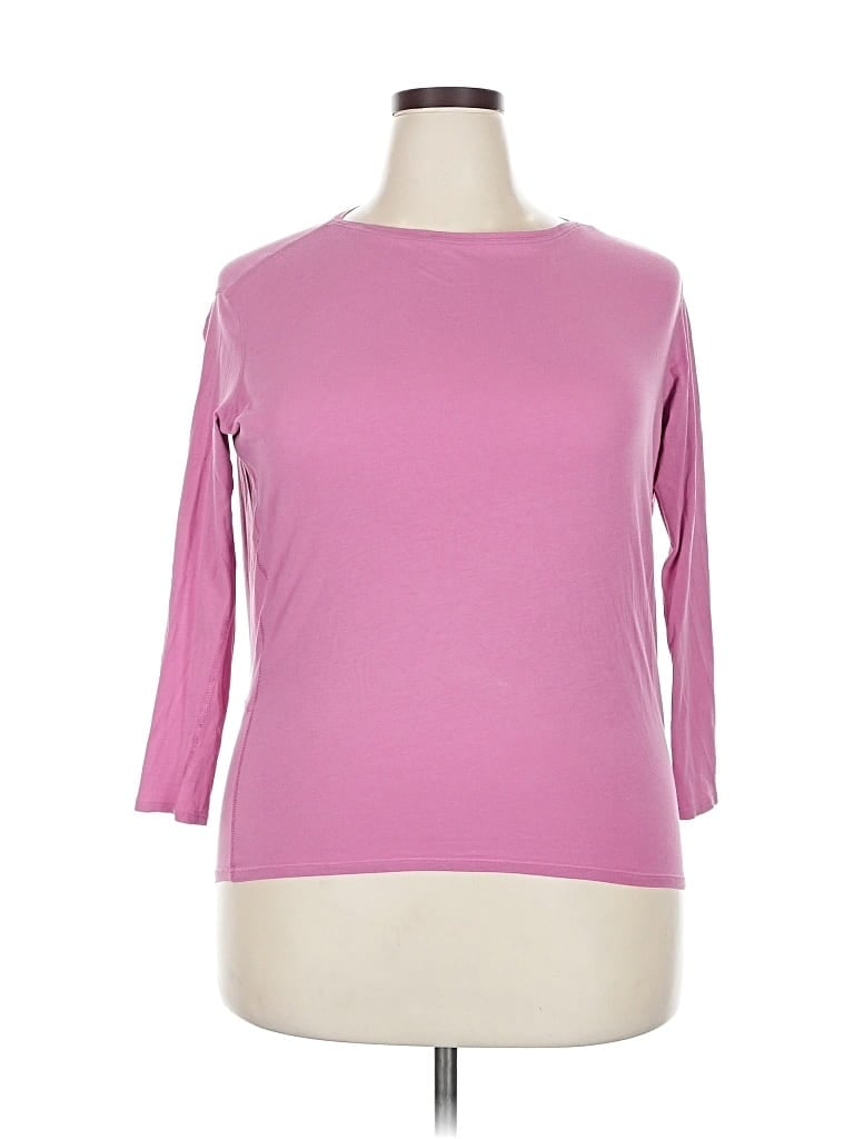 Pre-owned Lululemon Athletica 3/4 Sleeve T-shirt In Pink