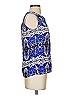 Nell 100% Silk Blue Sleeveless Silk Top Size XS - photo 4