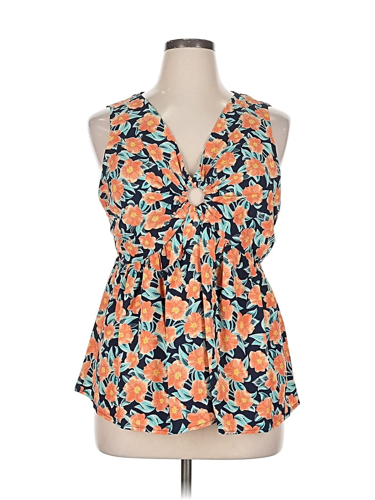 Click to view more detailed imagery on our partner's website Pre-owned Gigio Sleeveless Blouse In Orange
