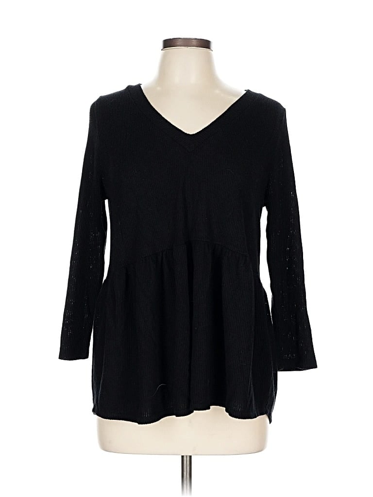 CHERISH Pre-owned 3/4 Sleeve T-shirt In Black