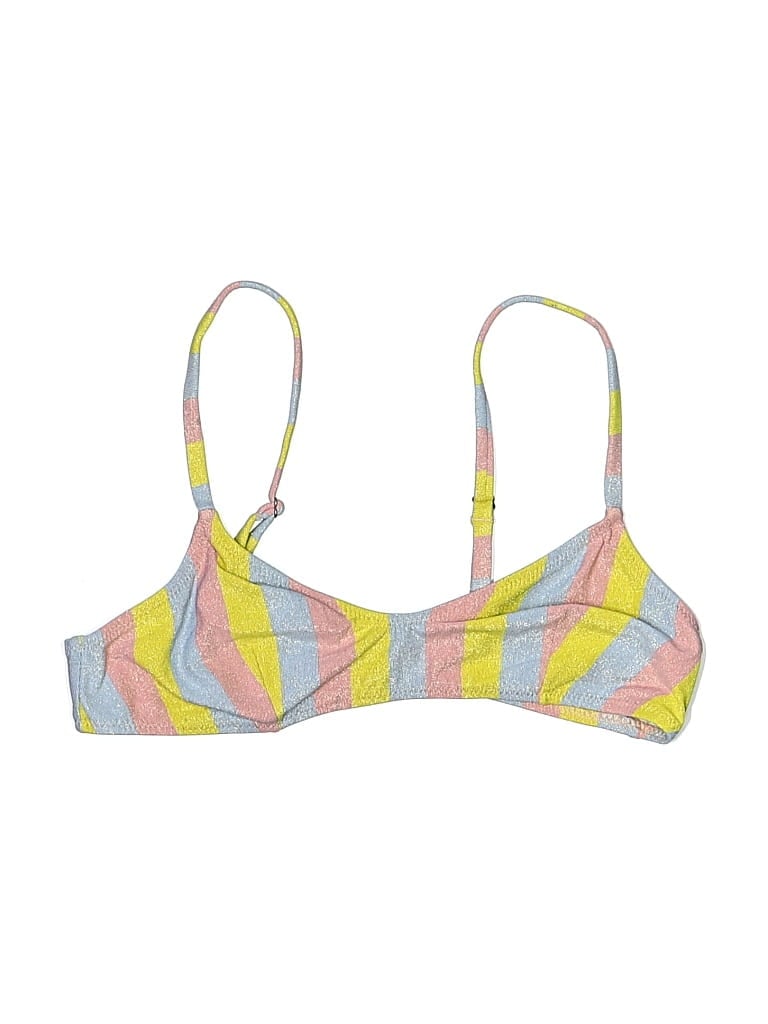 Click to view more detailed imagery on our partner's website Pre-owned Solid & Striped Swimsuit Top Yellow Swimwear