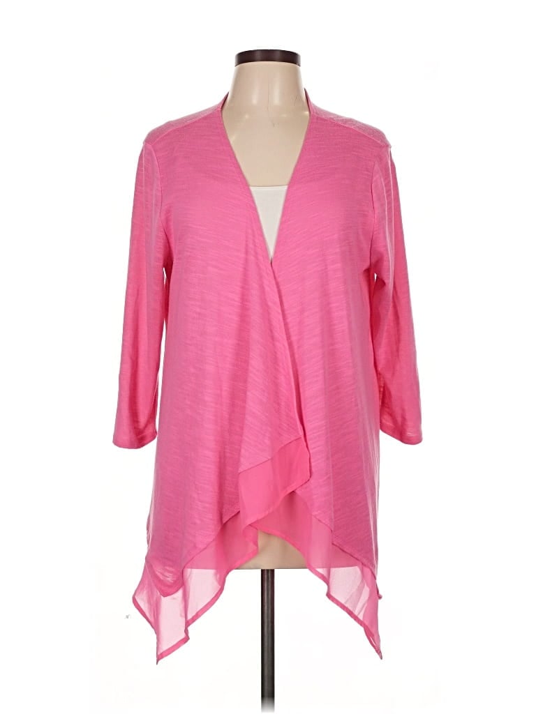 Pre-owned Notations Cardigan Sweater In Pink