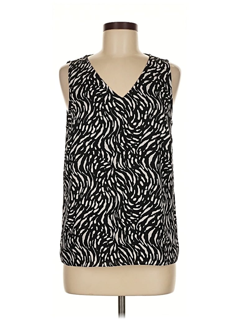 Pre-owned Nine West Sleeveless Blouse In Black