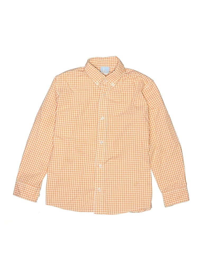 Pre-owned Bella Bliss Kids' Long Sleeve Button Down Shirt In Orange