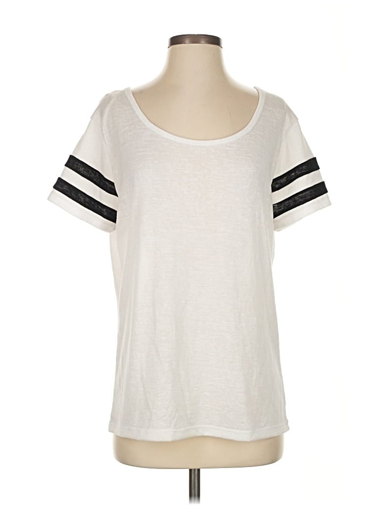 Pre-owned Uniquely Lorna Jane Short Sleeve T-shirt In White