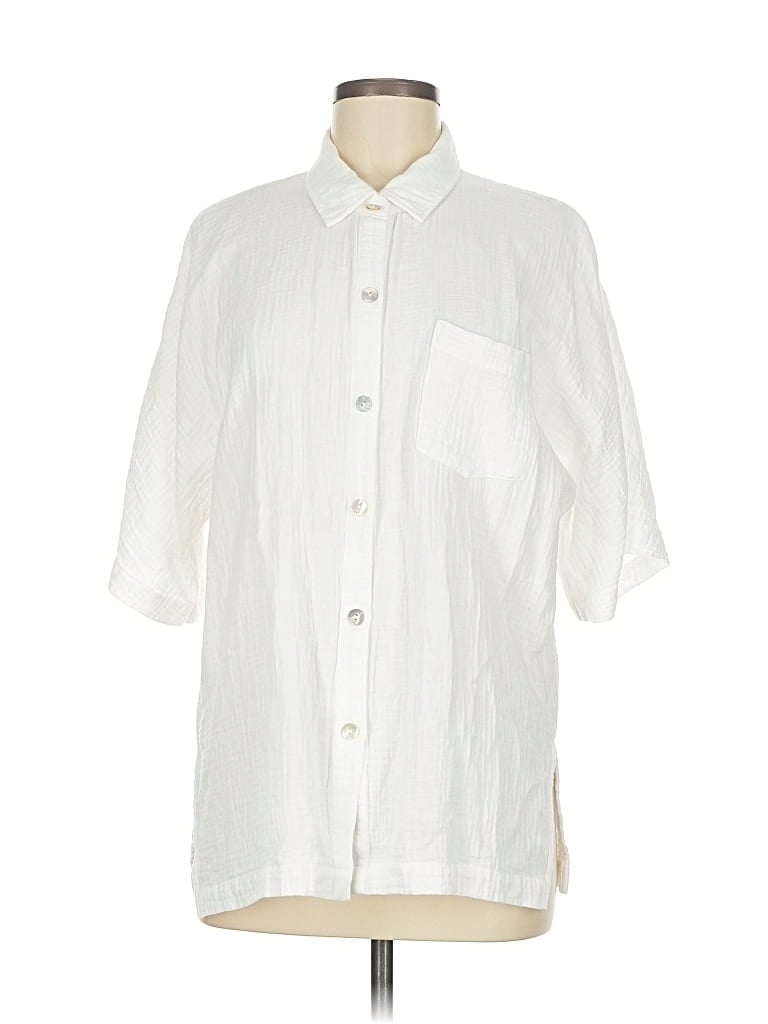 Pre-owned Rails Short Sleeve Button Down Shirt In White