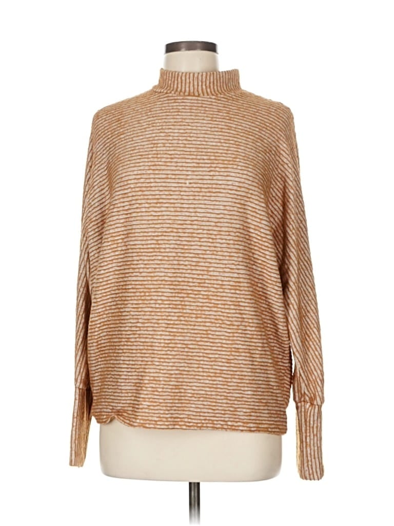 Pre-owned Out From Under Long Sleeve Turtleneck In Gold