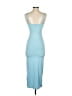 Blanc Solid Blue Cocktail Dress Size S - photo 2