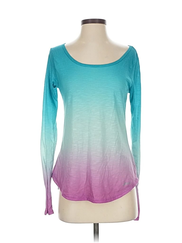 Pre-owned Asics 3/4 Sleeve T-shirt In Blue