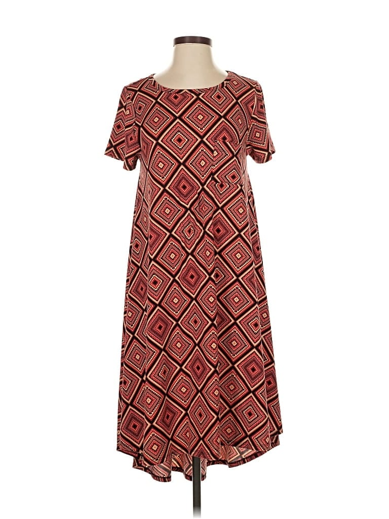 Pre-owned Lularoe Casual Dress In Burgundy