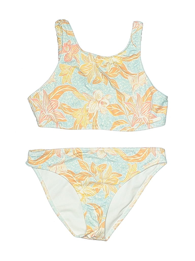 Click to view more detailed imagery on our partner's website Pre-owned Roxy Kids' Two Piece Swimsuit In Yellow