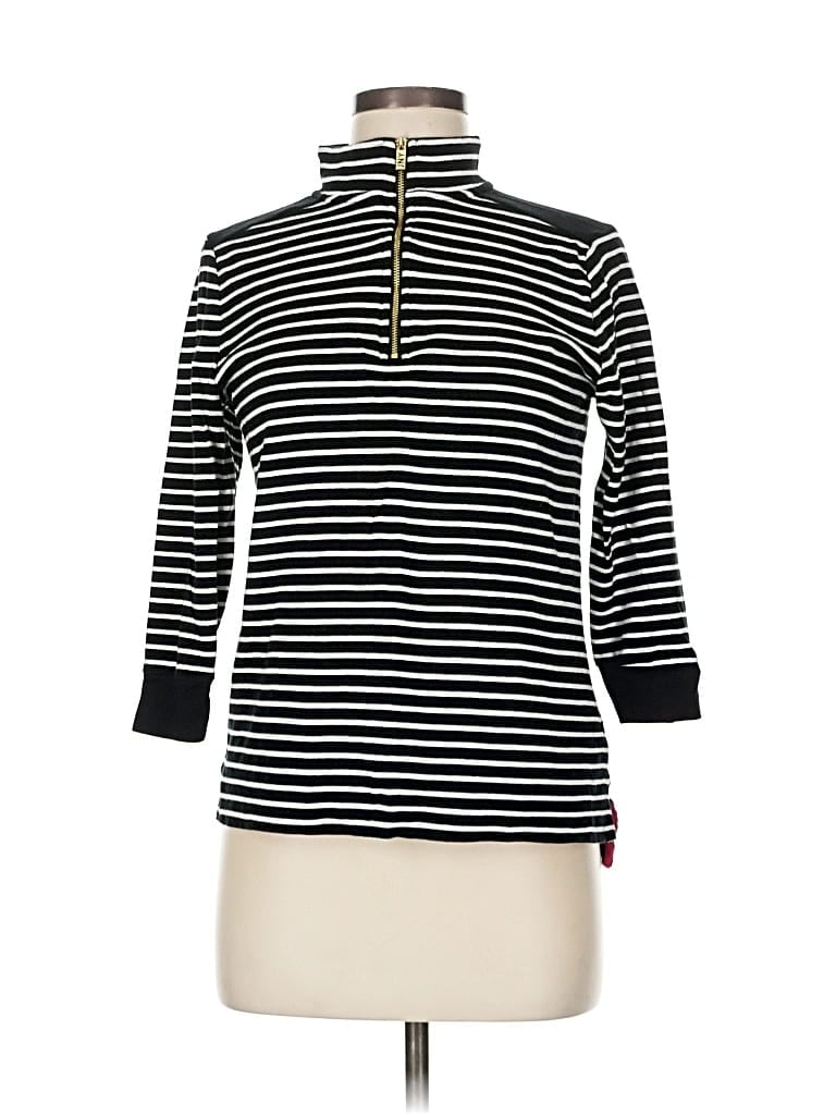 Pre-owned Jones New York Signature 3/4 Sleeve Top Black Turtleneck Tops