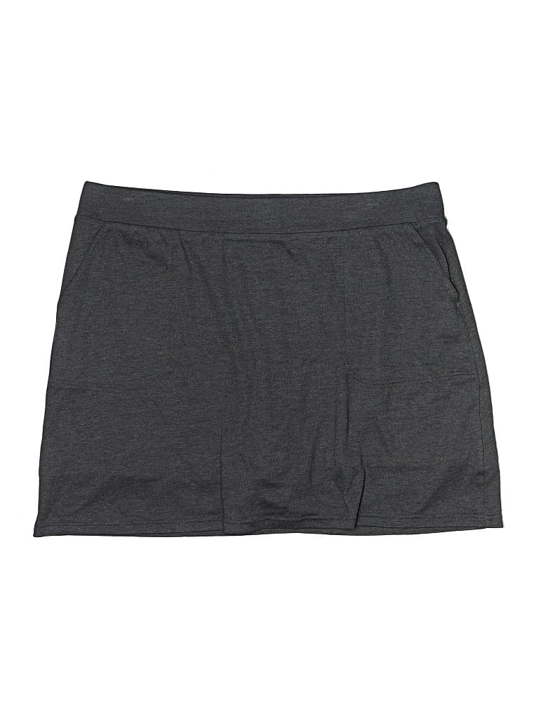 Pre-owned Croft & Barrow Casual Skirt In Gray
