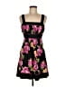 Love 100% Polyester Floral Multi Color Black Cocktail Dress Size 9 - photo 1