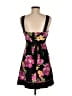 Love 100% Polyester Floral Multi Color Black Cocktail Dress Size 9 - photo 2