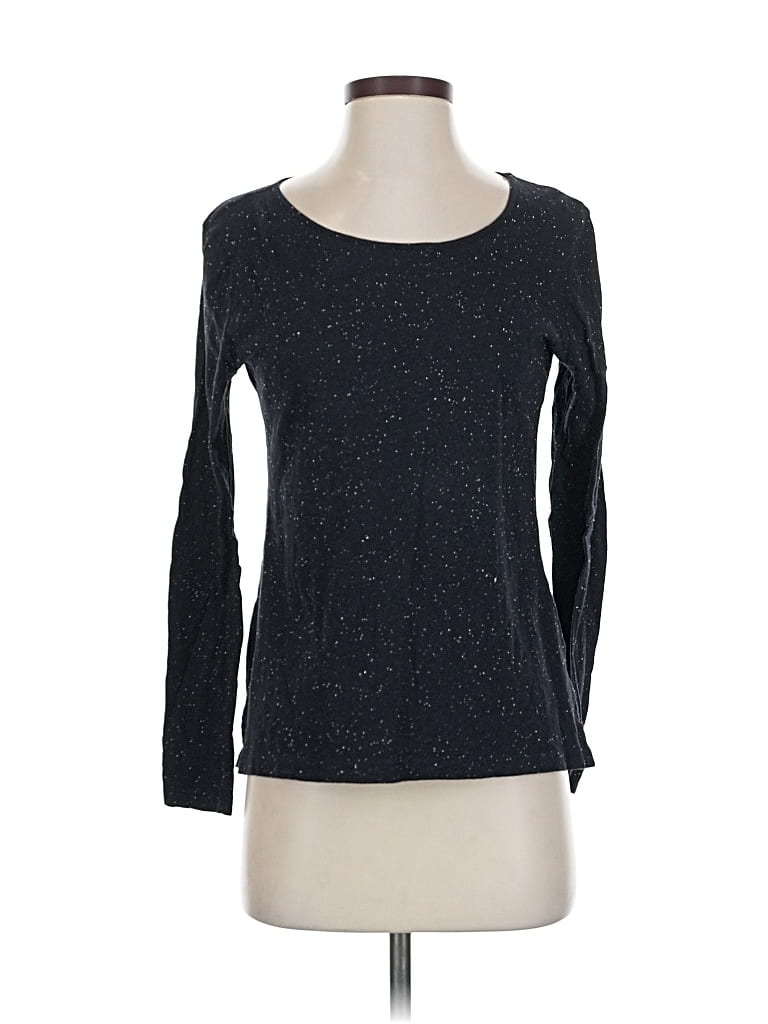 Pre-owned Ann Taylor Loft Outlet Long Sleeve T-shirt In Black