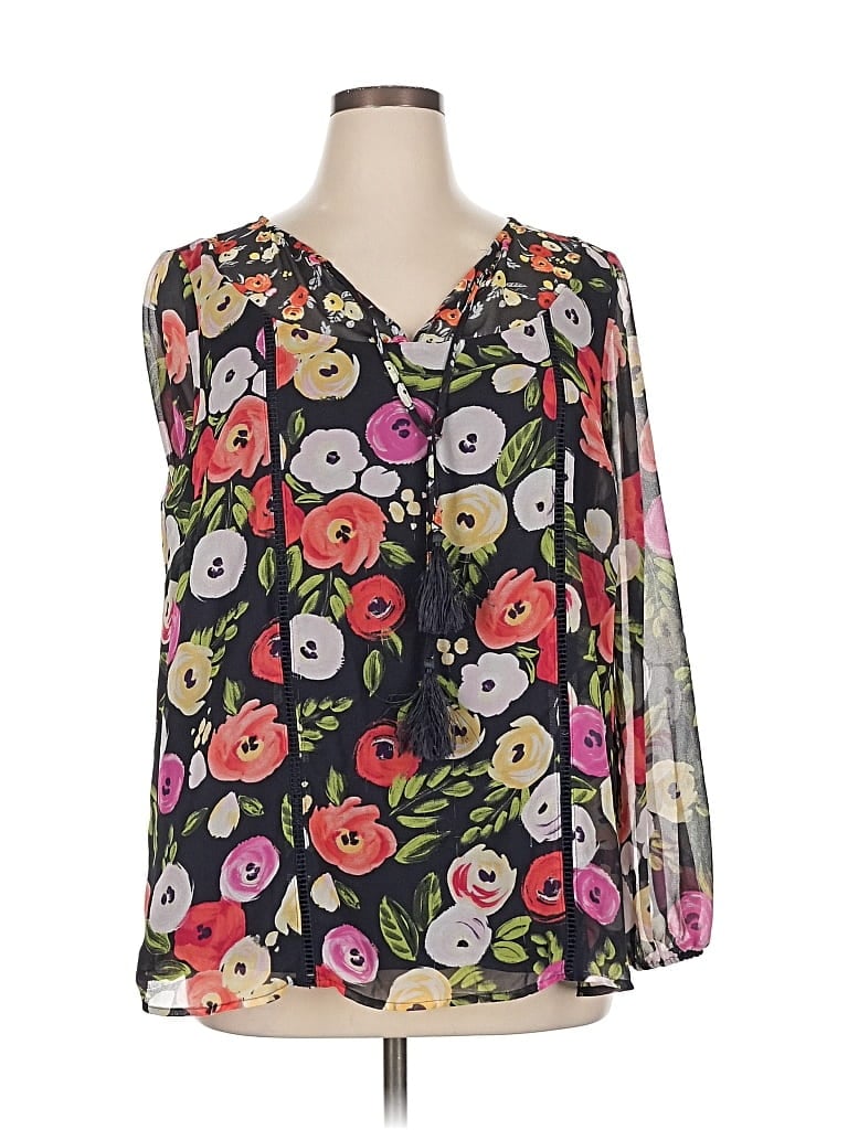 LANE BRYANT Pre-owned 3/4 Sleeve Blouse In Black