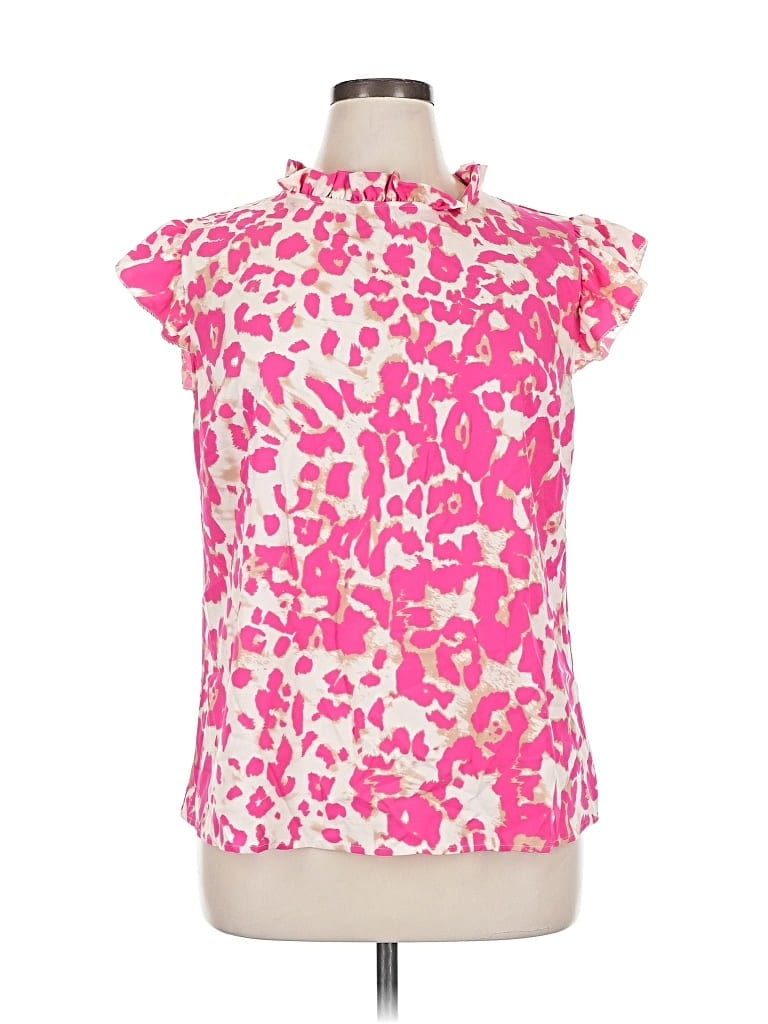 Click to view more detailed imagery on our partner's website Pre-owned Unbranded Short Sleeve Blouse In Pink