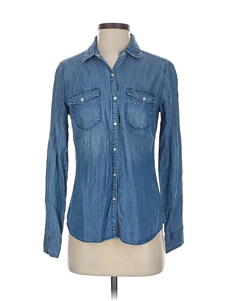 Pre-owned Sneak Peek Long Sleeve Button Down Shirt In Blue