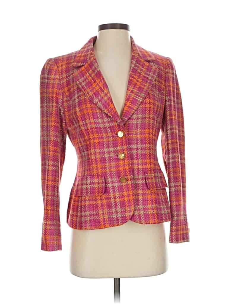 Pre-owned Escada Silk Blazer Jacket In Pink
