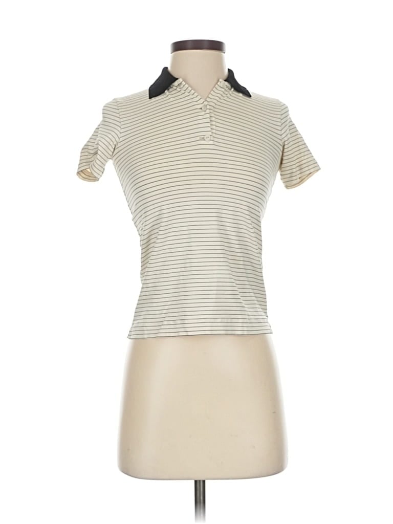Pre-owned Giorgio Armani Short Sleeve Polo Shirt In White