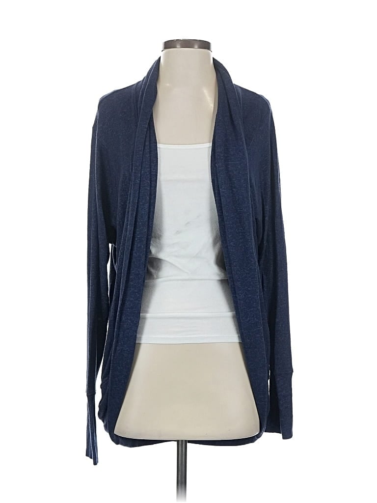 Pre-owned Athleta Cardigan Sweater In Blue
