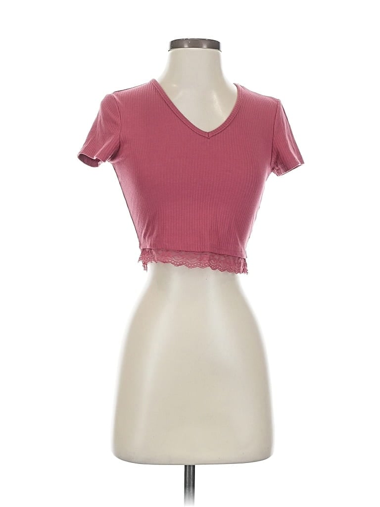 Pre-owned Shein Short Sleeve T-shirt In Pink