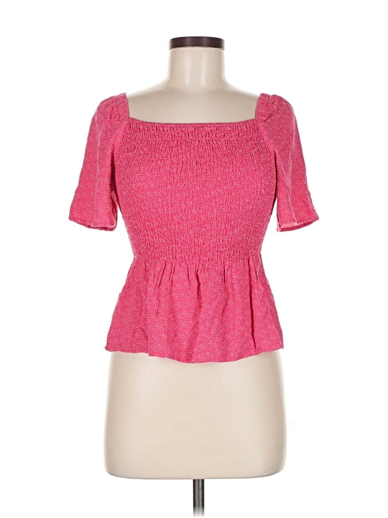Pre-owned Urban Romantics Short Sleeve Top Pink Sweetheart Neckline Tops
